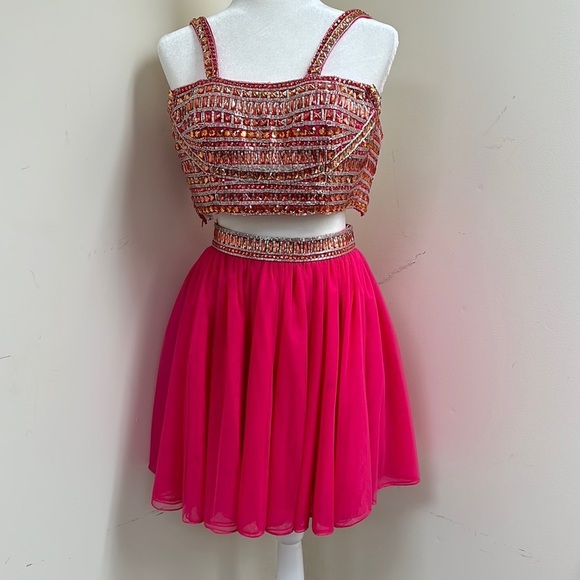 Sherri Hill Pink Prom Dress - Picture 2 of 3